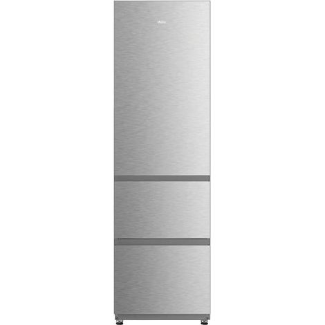 Haier HTR3518ENMX Réfrigérateur combiné Pose libre, No Frost, Technologie Haier Air Surround, Tiroirs Direct Access, Classe E, Acier inoxydable