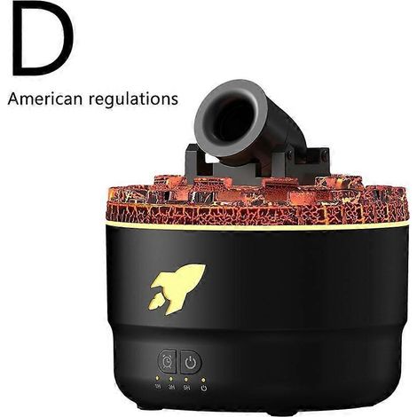 Humidificateur d'arômes Cannon Blast, diffuseur de vapeur LED silencieux, noir, prise américaine