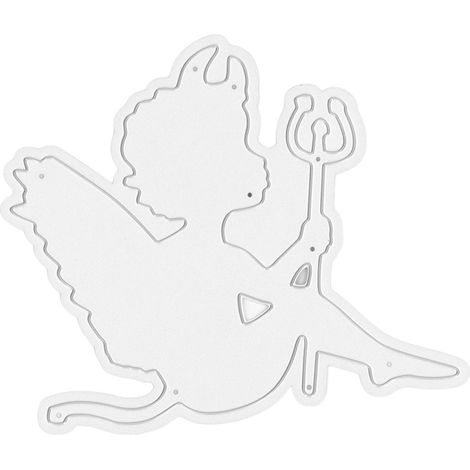 Matrice de découpe en métal « Ange » pour scrapbooking et loisirs créatifs : pochoir à gaufrer pour la création de cartes et autres loisirs créatifs. (1/5)