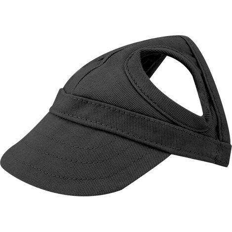 Casquette de baseball pour chien et chat, chapeau de soleil ajustable à rayures, chapeau de sport d'été pour les voyages (Noir S) (1/5)