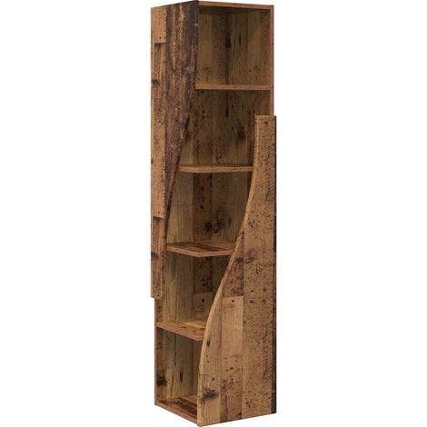 Maison Exclusive - Mobile angolare Legno vecchio 32x32x140cm Legno multistrato (1/5)