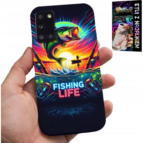 Custodia per Samsung Galaxy A31 - motivi di pesca, canna da pesca, retro (1/5)