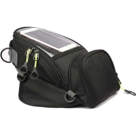Bolsa sobredepósito para motocicleta - Bolsa lateral impermeable de tela Oxford, negra - Bolsa magnética universal para Honda, Yamaha y Suzuki
