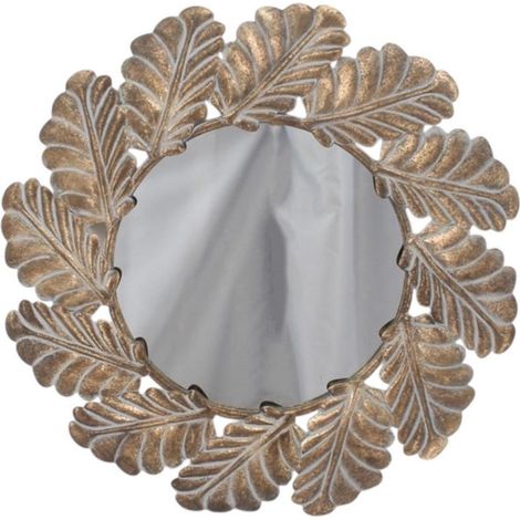 Round Framed Mirror - Metal - L4 x W68 x H68 cm