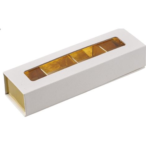 L'Arcolaio Scatola Degustazione Telata18,5 x 5 Cm Portaconfetti Bianco 1 Pz (1/2)