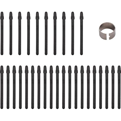 30 Stück Stiftspitzen und Stiftclip für T505 Professionelles Grafiktablett, Schwarz