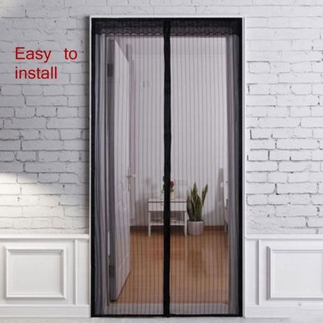 Moustiquaire - NEUFU - Rideau Magnétique - 100x210 cm - Noir - Facile à installer