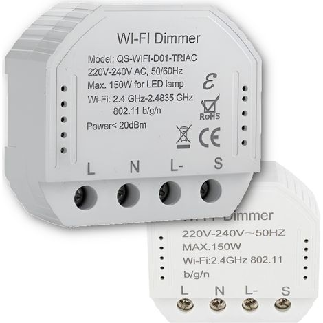 Interrupteur variateur encastré intelligent avec Wi-Fi (1/5)