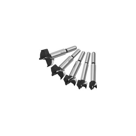 Mèche pour bois, Mèches Forestières, 5 PCS (15/20/25/30/35mm), Foret à Bois en Alliage de Qualité Supérieure avec Queue Ronde Pour le Perçage Dans le Bois,Contreplaqué