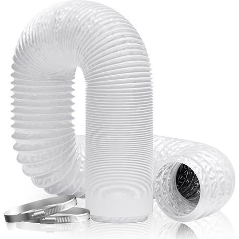 Conduit d'air Flexible Tuyau de Ventilation 160 mm x 6/8/10m en Feuille d'aluminium et PVC pour Seche Linge, Ventilateur Extracteur Air (1/5)