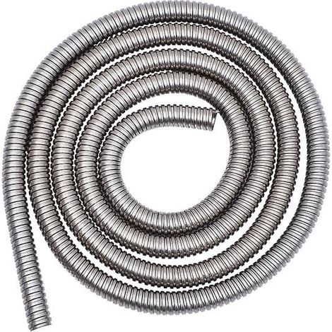Tuyau flexible, 3 x 20 mm, en acier inoxydable, couleur argent, pour installation domestique dans la salle de bain ou la cuisine.-AquaForge