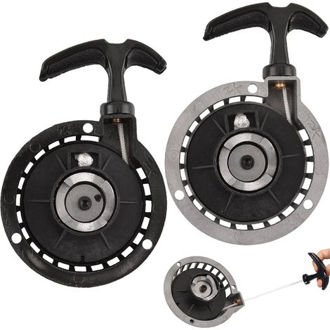 Easy Pull Starter, 2-teiliger Mini-Seilzugstarter aus Legierung, Rückstoßstarter, Seilzugstarter, Easy Pull für 2-Takt 49CC Pocket Bike, Minimoto, ATV, Quad, Scooter (1/5)