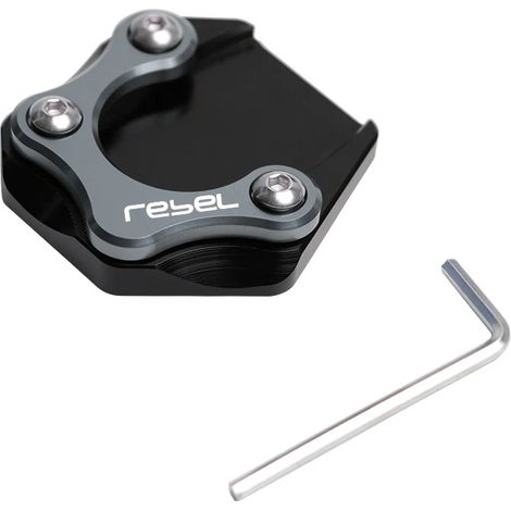 (Gris) Compatible avec HONDA rebel500 250 300 REBEL CMX 2017-2024 Accessoires Béquille latérale, extension de béquille, plaque de support maxpower (1/4)