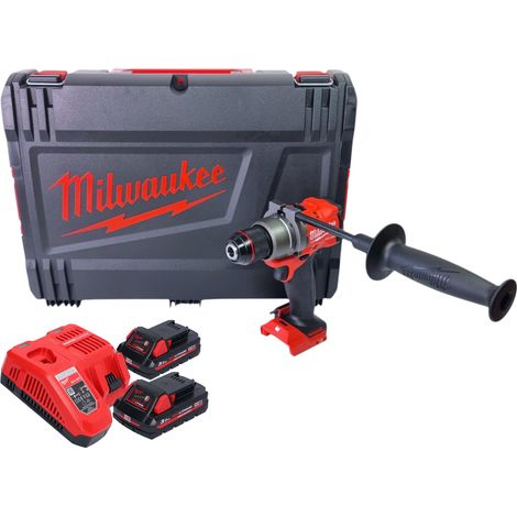 Trapano avvitatore a batteria Milwaukee M18 FDD3-302X 18 V 158 Nm brushless + 2x batteria ricaricabile 3,0 Ah + caricabatterie + scatola HD
