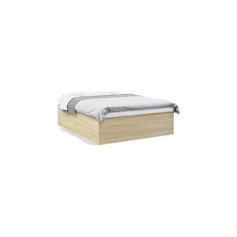 Cadre de lit chêne sonoma 160x200 bois d'ingénierie (1/5)