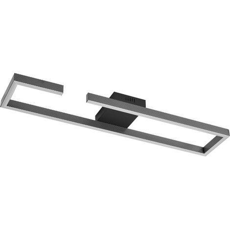 Lucande Lámpara de techo LED 'Yvor' en Negro Aluminio (1/5)