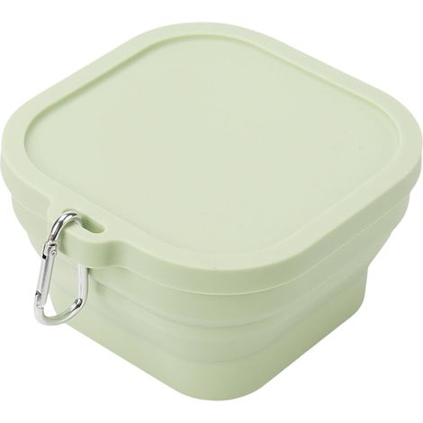 Bol de voyage pliable - Petit bol de camping antidérapant  Boîte à repas portable avec crochet, idéale pour les voyages scolaires