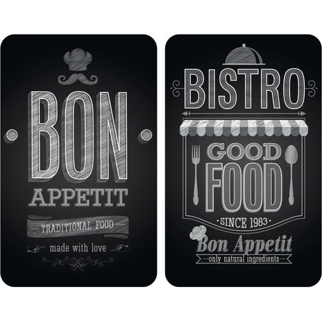 Ensemble de 2 couvre-plaques universels BISTROT (1/3)