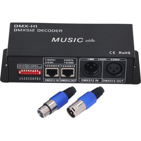 Ortviai Décodeur DMX512 RGB 3 canaux 4 A par canal pour bars, hôtels et espaces professionnels – Contrôleur LED恒压 (1/5)