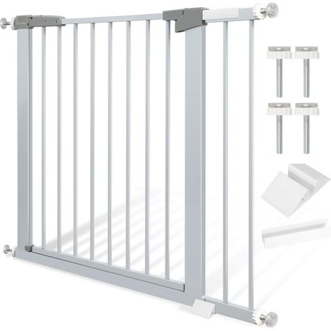 Wolketon Türschutzgitter 90-97cm Türschutzgitter Treppenschutzgitter für Baby Kinder Sicherheitstür breit weiss