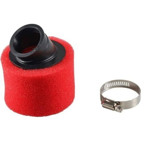 Filtro de aire de doble espuma de 38 mm, color rojo, universal, para motocicletas, karts, cuatrimotos y quads de 50 cc a 125 cc. (1/5)