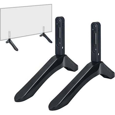 Soporte universal para TV LCD Samsung, Vizio y Sony de 32 a 65 pulgadas (no compatible con televisores LG), soporte de mesa negro, 2 unidades. (1/5)