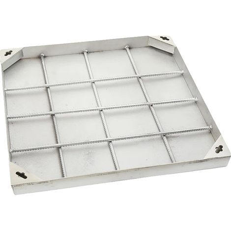 Tôles de Regard, Acier Inoxydable 201, 60 x 60 cm, Épaisseur de 3 mm, Capacité de Charge jusqu'à 150 kg, Design à Niveau (1/5)