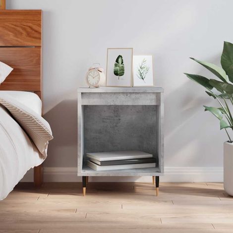 vidaXL Bedside Cabinet Concrete Grey 40x35x50 cm Engineered Wood (1/5)