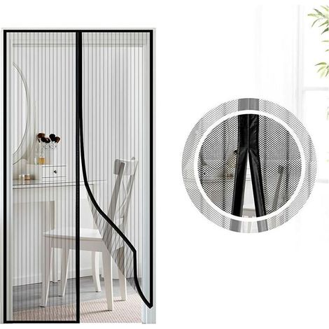 Moustiquaire porte magnétique 110 x 210 cm – Filet mailles polyester – Installation sans outils – Accès facile pour enfants et animaux (1/5)
