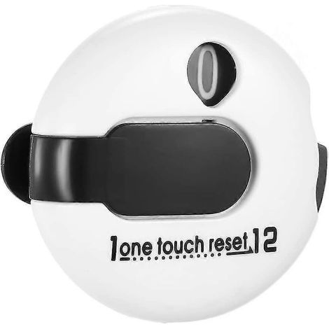 Compteur de coups pour mini-golf avec remise à zéro par un bouton (1 pièce, blanc) (1/5)