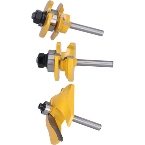 römische Ogee-Profil-Holzfräser, Nut- und Federfräser, 6,35 mm Schaft, Holzbearbeitungswerkzeuge, 3er-Set (1/5)