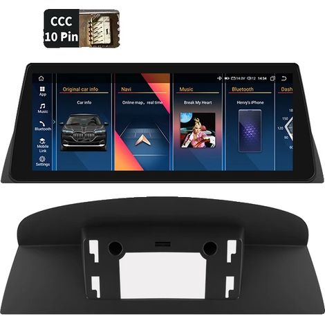 Autorradio con pantalla táctil e integración con smartphone, compatible con BMW Serie 5 E60 E61 CCC CIC 2005-2010, 1G 32G CCC. (1/2)