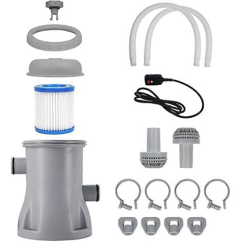 Pool Cleaner Circulation Filter Pump 330 GPH Filter Swimming Pool Filter Pump pour Aerated Pool Pumps UK Plug (1/5)