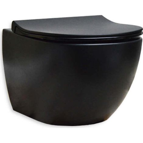 Wc Vitra Sento sospeso nero opaco rimless (1/2)