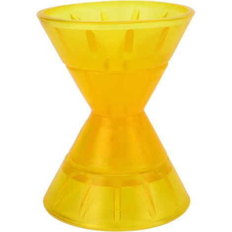 3-teilige, bogenförmige Bootsrolle aus gelbem, geformtem PVC zur Reduzierung des Wasserwiderstands für Wohnwagen und Bootsanhänger (1/5)