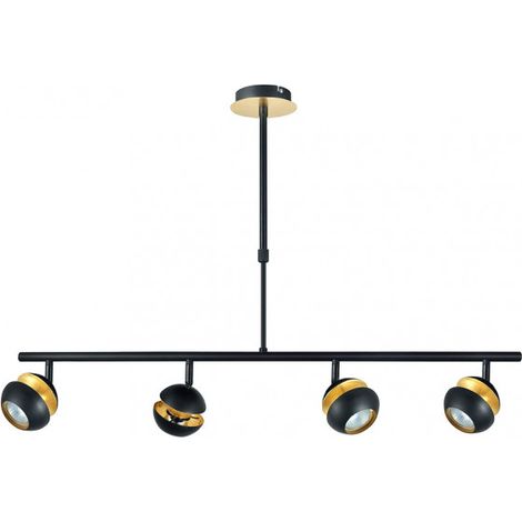 BEETHOVEN lineare Lampe 4 Lichter schwarz-gold gu10 Fabrilamp (1/4)