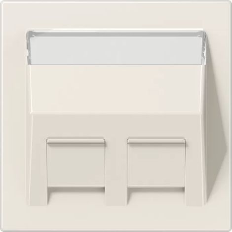 Jung Abdeckung für Montageadapter 30°, 2fach, mit Schriftfeld, Thermoplast, Serie LS, weiß LS 569-30 BF PL