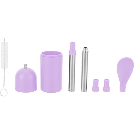 Cuillère à boire télescopique pliable et portable multifonctionnelle pour la maison (violette et rose) (1/5)