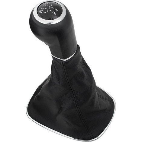 Pomello del cambio nero + cuffia per cambio a 5 marce per Opel Corsa D 2006.