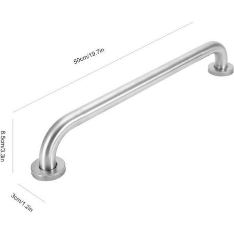 50cm Poignée de baignoire, Poignée Baignoires Mural Barre de maintien appui de douche support serviette sécurité de douche (1/4)