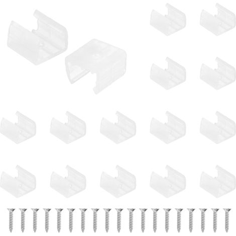 36 Pack Neon LED Mounting Clips Mounting Brackets for 10mm-12mm Width Flexible Neon LED Strip Light with Screws (1/5)