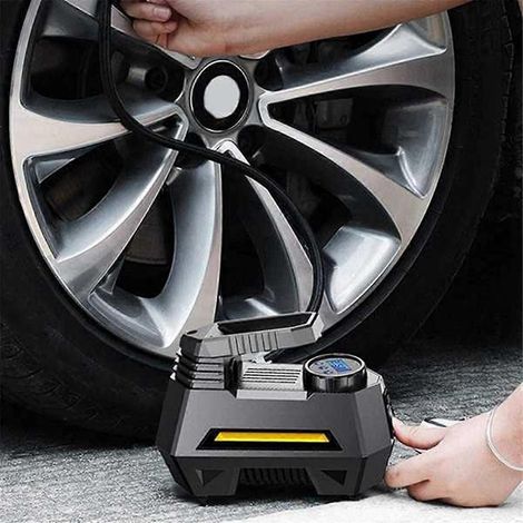 Pompe à air portable sans fil 12 V pour voiture, rechargeable, grise (1/5)