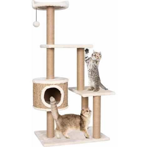 170979 vidaXL Cat Tree with Scratching Post 123cm Seagrass (1/5)