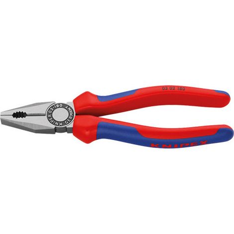 Knipex 03 02 Pince universelle en acier spécial ultra-résistant avec poignées super-grip - Modèle 180 mm