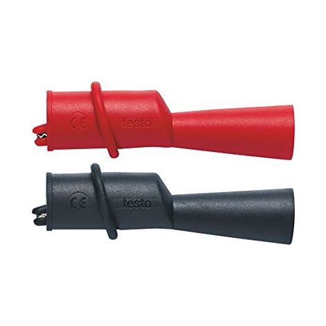 Testo testo 0590 0009 pinzas cocodrilo negras y rojas