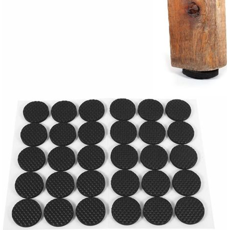 30Pcs Non-Slip Furniture Pads Round Chair Feet Pads Self Adhesive Rubber Pads Hardwood Floor Protector (1/5)