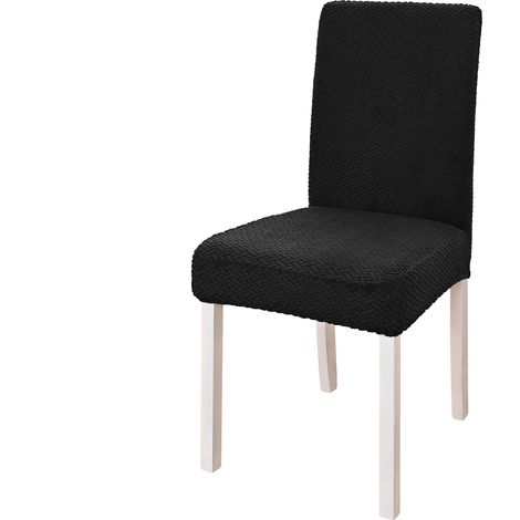 Schutzhülle für Esszimmerstühle, Hotel- und Esszimmerstühle aus Polarfleece-Material mit Gitterstreifen und elastischer Sitz- und Rückenlehne, verpackt in Größe M (1/5)