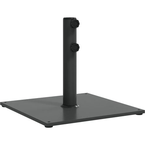 Base de parasol carré 43 x 43 x 38 cm stable avec réglage facile jardin extérieur en acier gris foncé (1/5)
