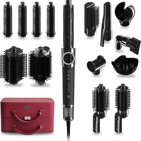 Cecotec AirGlisse 14in1 Platinum. Brosse soufflante coiffante multifonction avec 14 accessoires. 110 000 tr/min, 1 400 W, fonction plasma. (1/5)