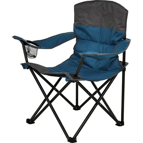 Sedia da mare chaise pliante, colore blu, resistente e comoda da 85 x 55 x 83 cm (1/2)